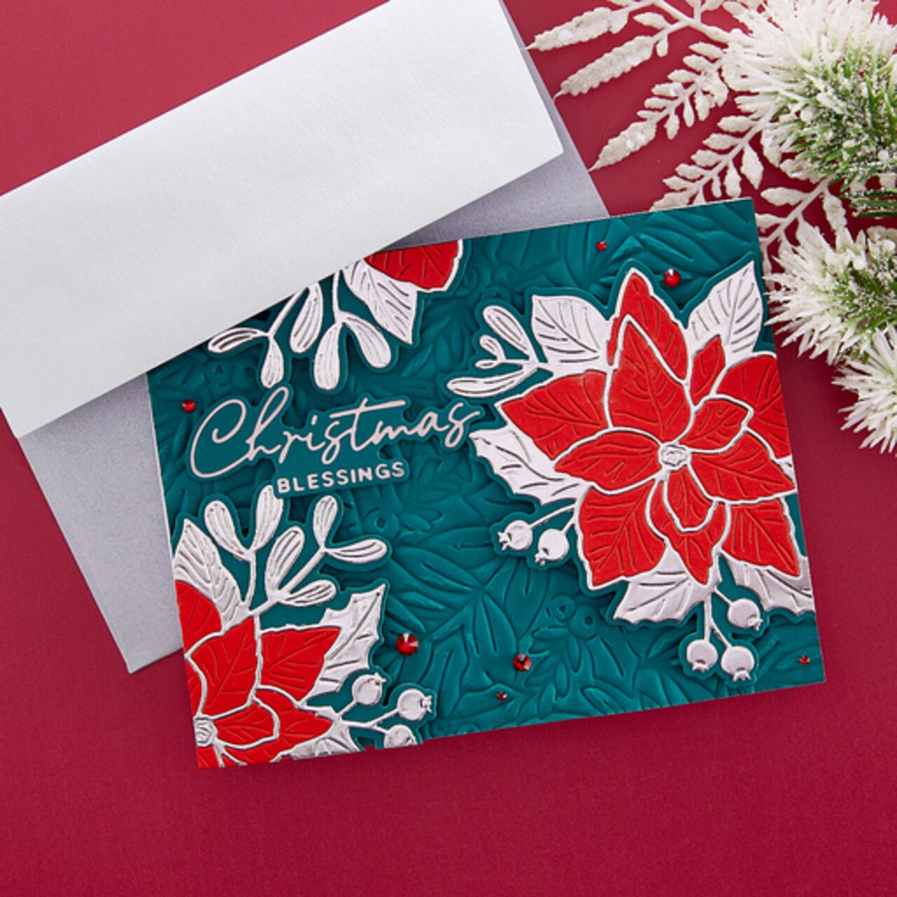 Spellbinders Poinsettia Bloom Etched Dies from the De-Light-Ful Collection by Yana Smakula